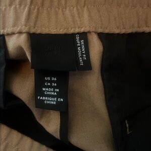 H&M Skinny Fit Trousers in Brown with Black Side Stripe